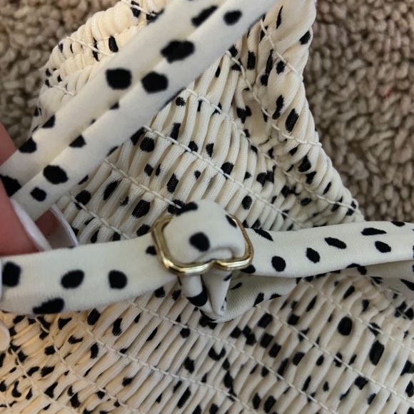 Dotted black and white bikini top - Picture 2 of 3